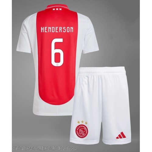 Ajax Jordan Henderson #6 Maglia Gara Casa Repliche 2024-25 Bambino Maniche Corte Ajax Jordan Henderson #6 Maglia Gara Casa Repliche 2024-25 Bambino Maniche Corte
